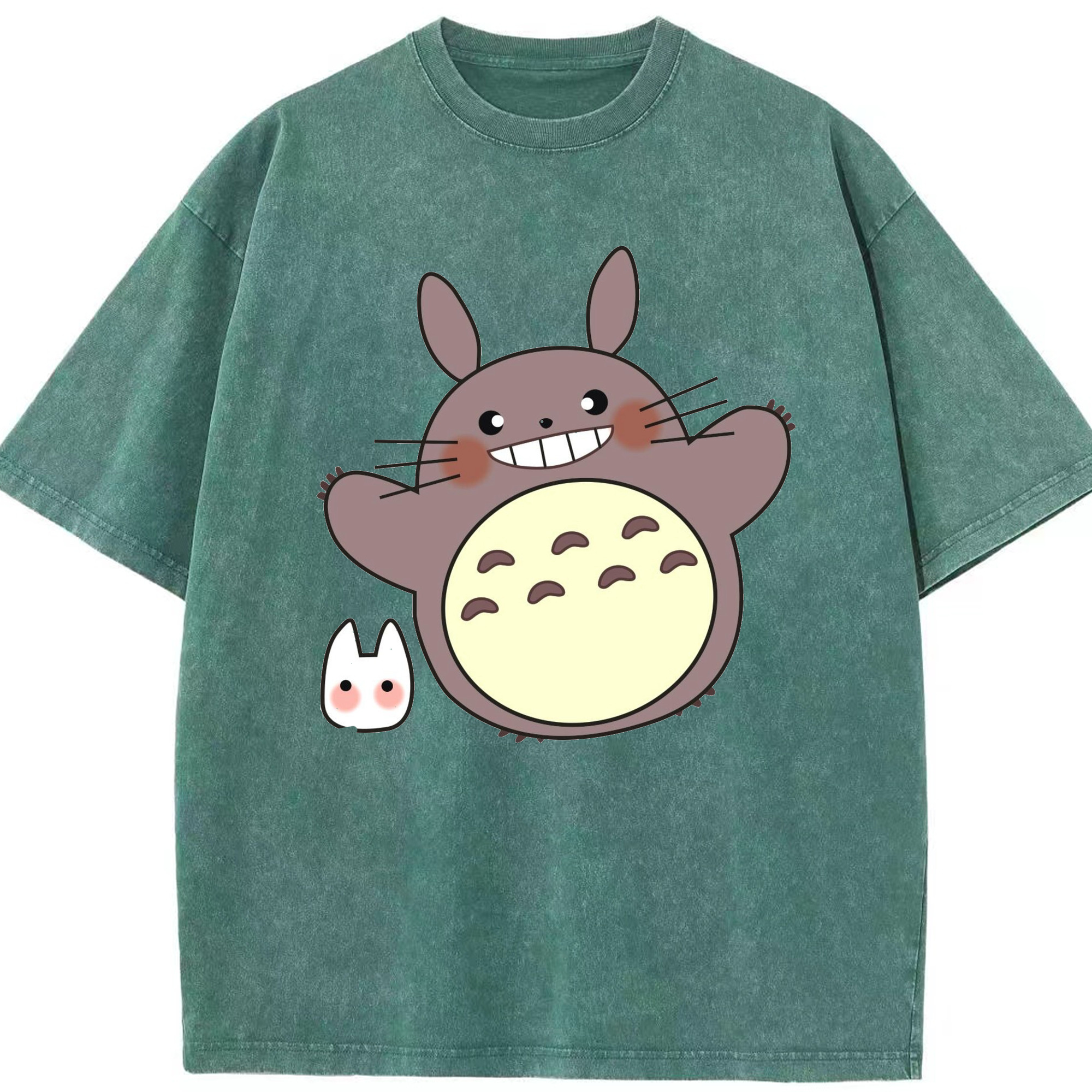 （画像用） となりのトトロ 草壁メイ 草壁サツキ My Neighbor Totoro Satsuki Kusakabe Mei Kusakabe 綿100% ヴィンテージ風 半袖Tシャツ（フロントプリント）